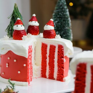 圣诞红丝绒蛋糕｜和小雪人一起迎接圣诞...