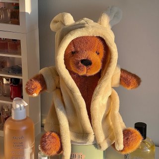 洗呀洗呀洗澡澡🛀小熊也要穿浴袍🐻...