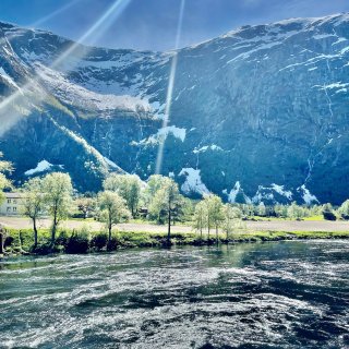 挪威游第一天🏔️雪山冰川河流...