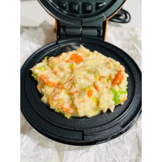家居｜小小华夫饼机做个蔬菜豆渣饼...