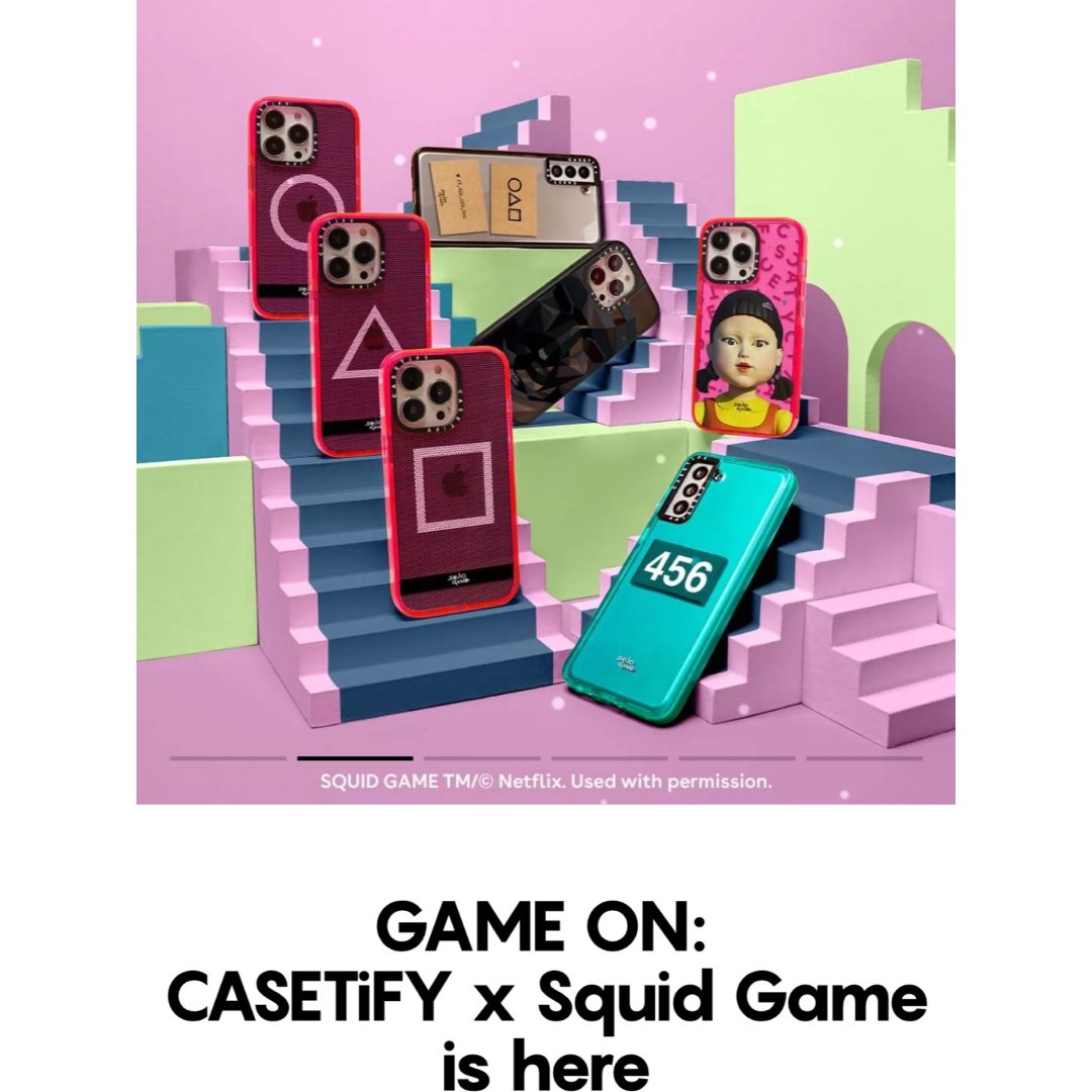 Casetify 和魷魚遊戲的聯名3C周...