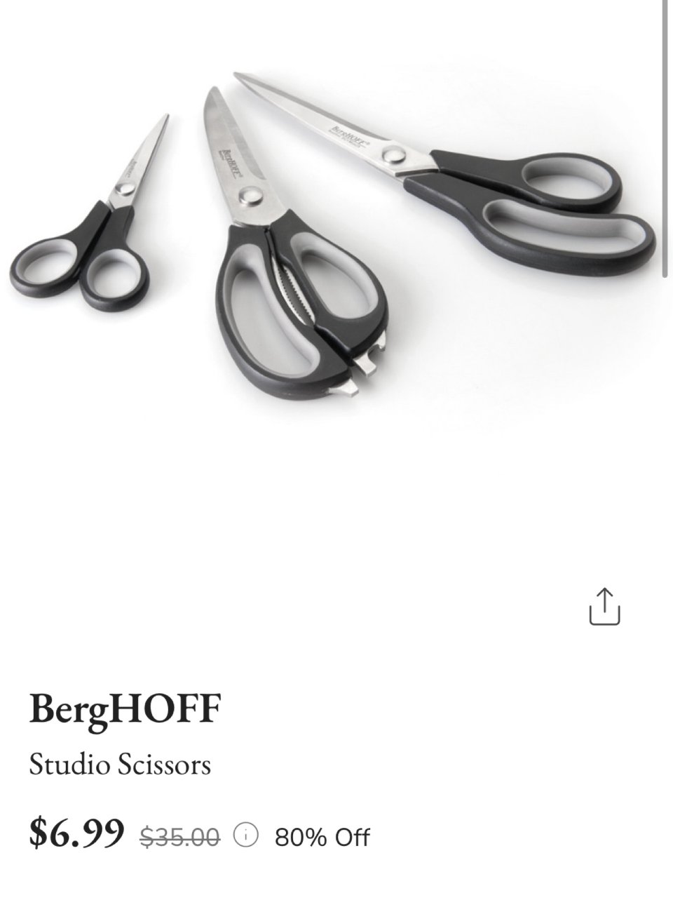 $4.5收3把BergHOFF的剪刀✂️...
