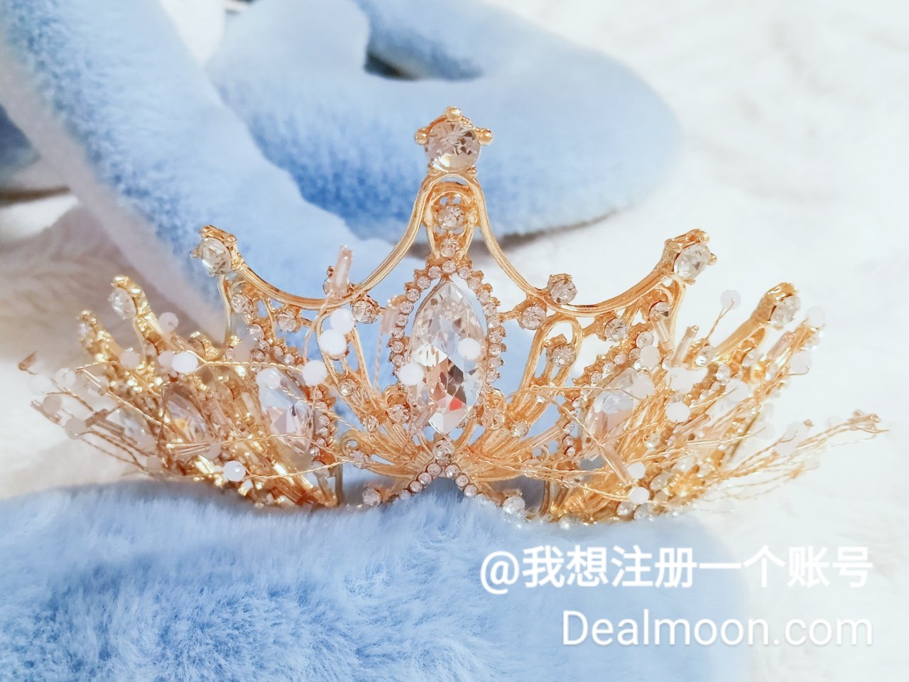 金色装饰水晶水钻皇冠||圆一个公主梦...