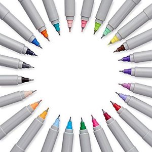 $9.96 Sharpie Electro Pop Permanent Markers, Ultra Fine Point, 记号笔，24色装