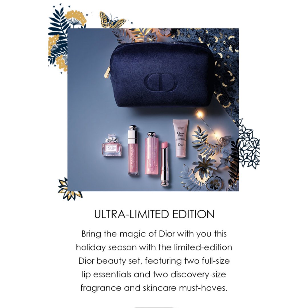 Dior 迪奥,Gift Idea: 4 pc Makeup, Skincare, Fragrance Pouch | DIOR