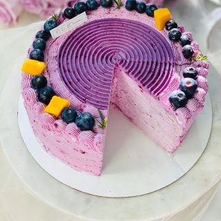 蓝莓芝士千层蛋糕，梦一样的美...