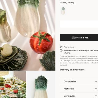 H&M Home 蔬菜系列陶瓷餐具...