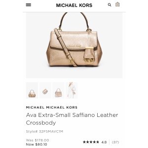 $80.1 mk金色ava迷你斜跨包