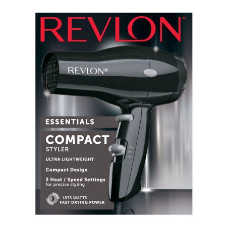 Revlon 1875W Compact Travel Hair Dryer - Walmart.com 沃尔玛现有露华浓旅行便携式电吹风