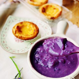 健康早餐：芋头紫薯隔夜燕麦西米杯...