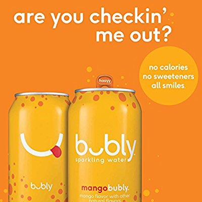 Amazon.com：bubly苏打水、曼戈、12盎司罐（18包）：杂货和美食