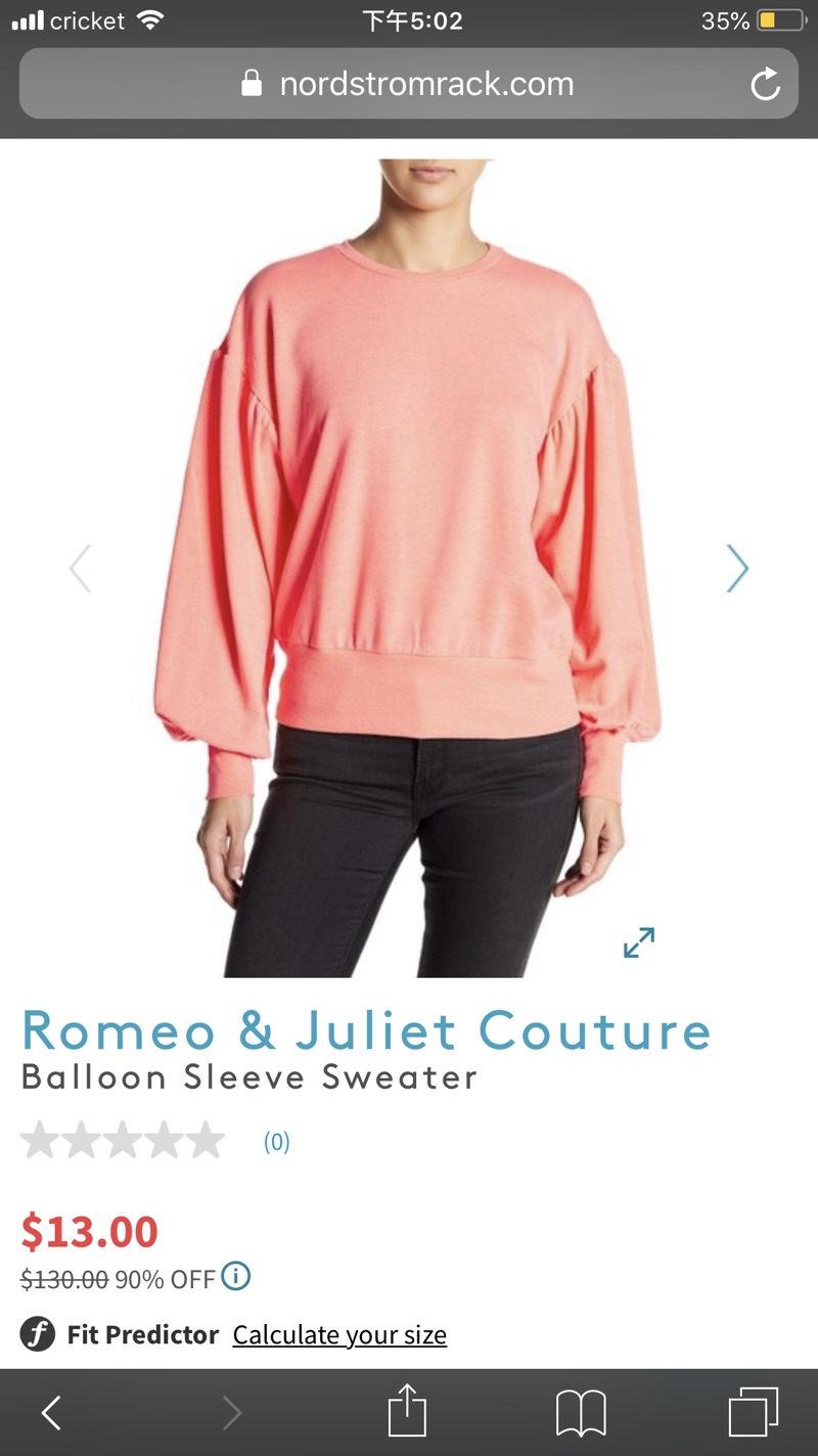 Romeo & Juliet Couture | Balloon Sleeve Sweater | Nordstrom Rack衣服