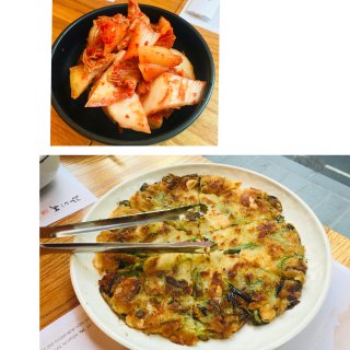 Gammeeok,kimchi,Pajeon,韩式海鲜饼