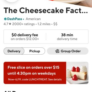 The cheesecake facto...