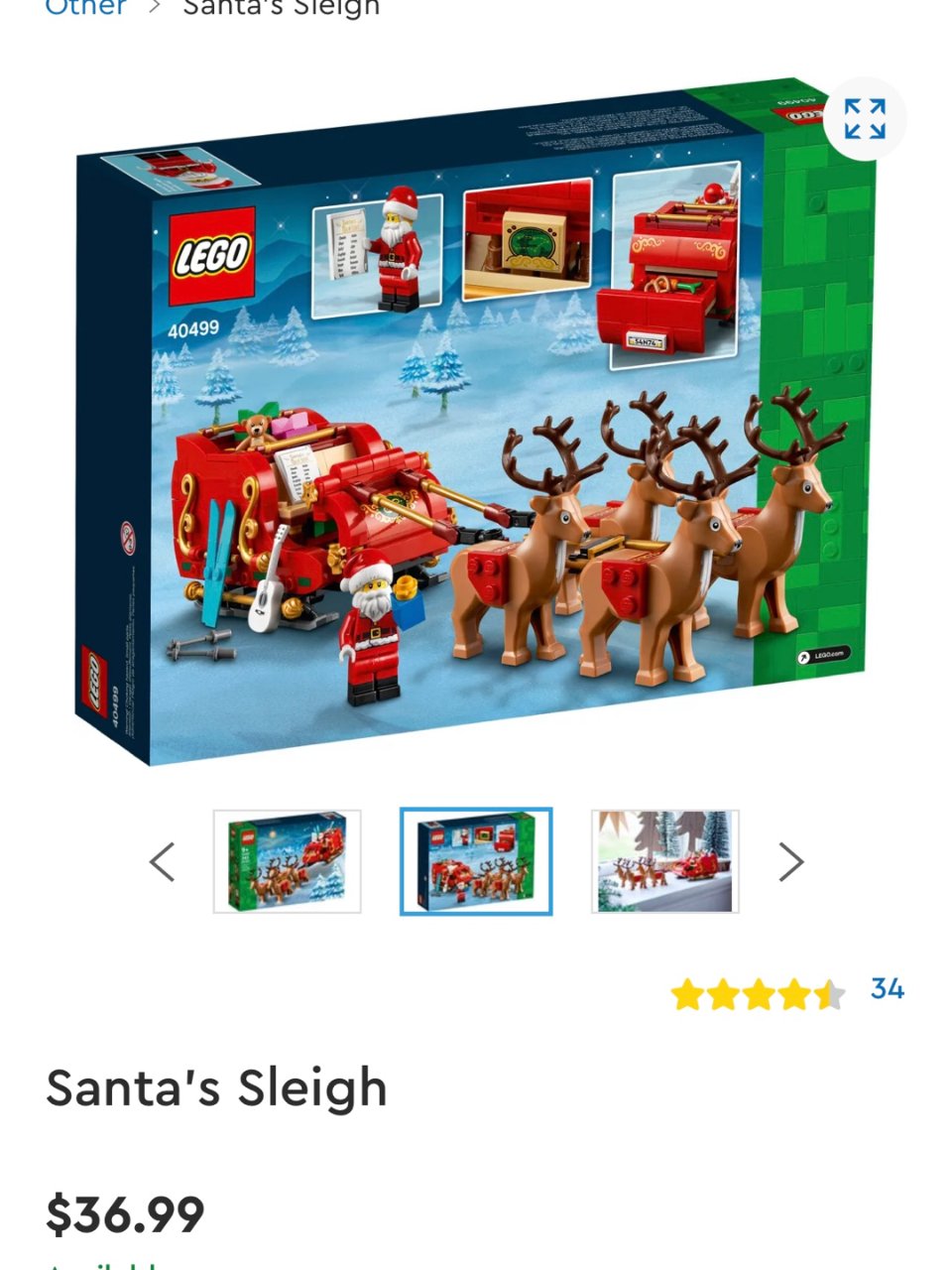 雪橇圣诞老人LEGO补货啦！...