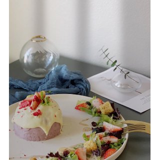 早餐时间 ｜低卡美味的紫薯伪蛋糕...