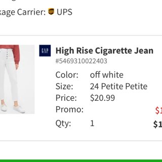 High Rise Cigarette Jean | Gap