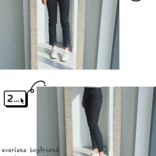 everlane牛仔裤+短袖...