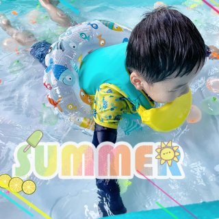 夏日泳池儿童救生衣🦺游泳圈🛟｜泳池必备...