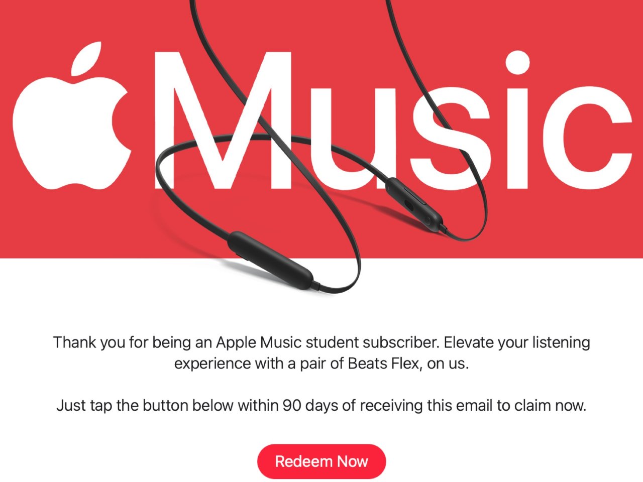Apple Music送学生党耳机的活动...
