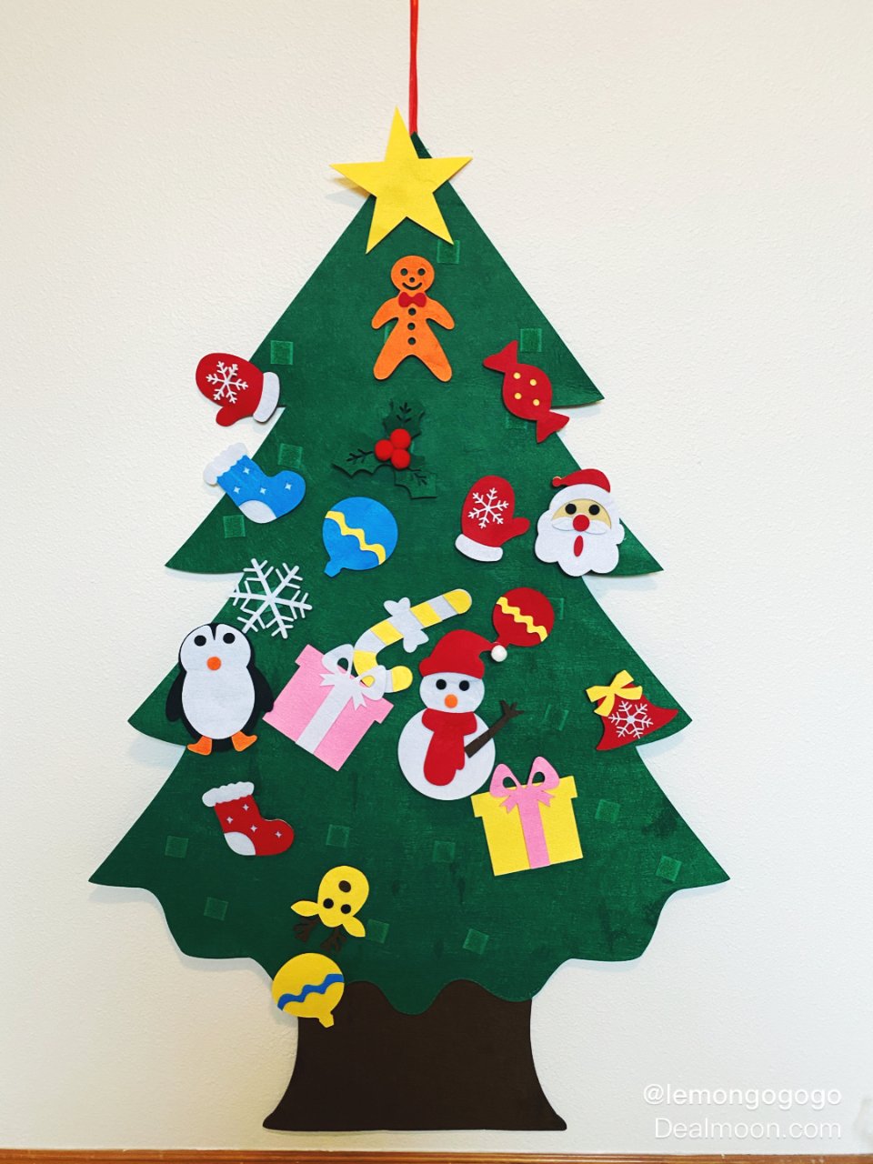 DIY Felt Christmas Tree, Set with 30PCS Ornaments Home Decorations, Wall Hanging Xmas Children's Felt Craft Kits for Kids Set New Year Gifts Party Supplies（3.3x2.1ft） : Toys & Games