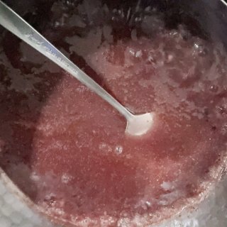 鲜芋仙～～双圆紫米粥...