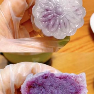 神仙颜值的西米紫薯冰皮月饼🥮...