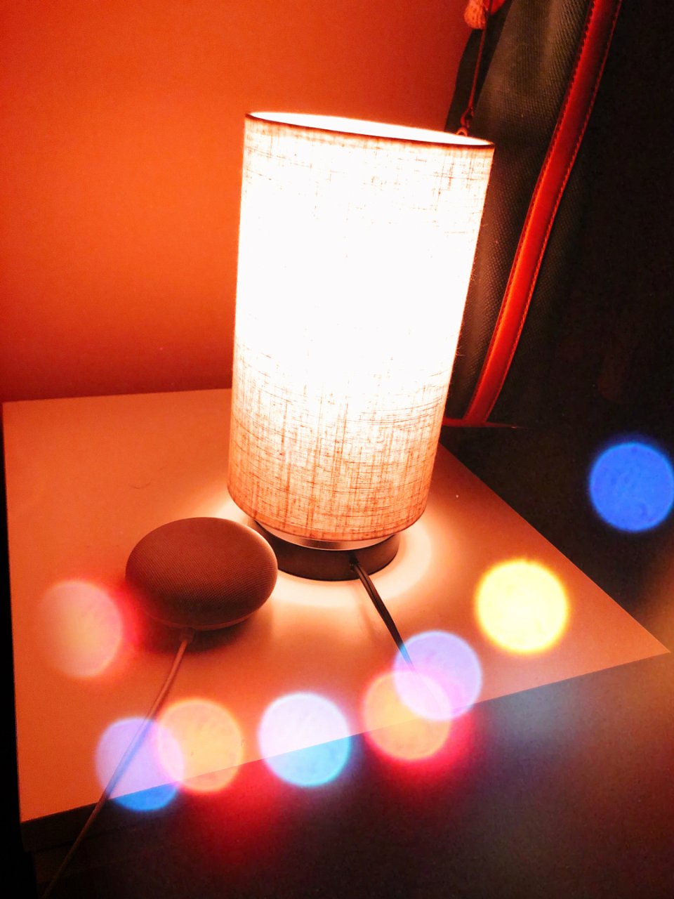 Table Lamp, AL Above Lights Solid Wood R,Google Nest Mini - Smart Speaker for Any