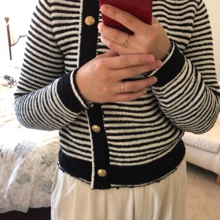 Buttoned striped sweater - Women | Mango USA