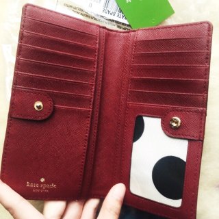 Kate Spade 豆沙红钱包...