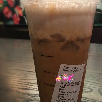 星巴克 - Starbucks - 洛杉矶 - Alhambra - 推荐菜：Iced Starbucks Blonde cinnamon coconut milk cloud Macchiato