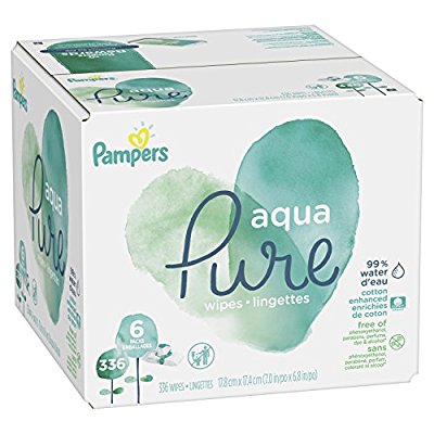 Pampers Aqua Pure 最新系列婴儿湿巾，336张