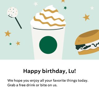 生日免费咖啡☕️...