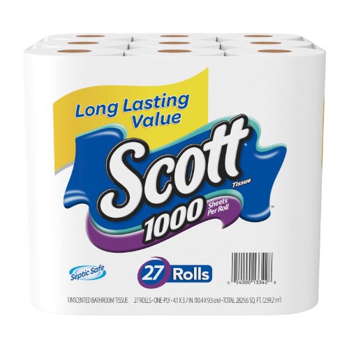 Scott 1000 Toilet Paper, 27 Rolls