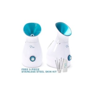 $24.99 3-in-1 Nano Ionic Facial Steamer with 5-Piece Stainless Steel Skin Kit