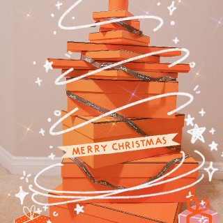 我也来做一棵橙色圣诞树🎄...