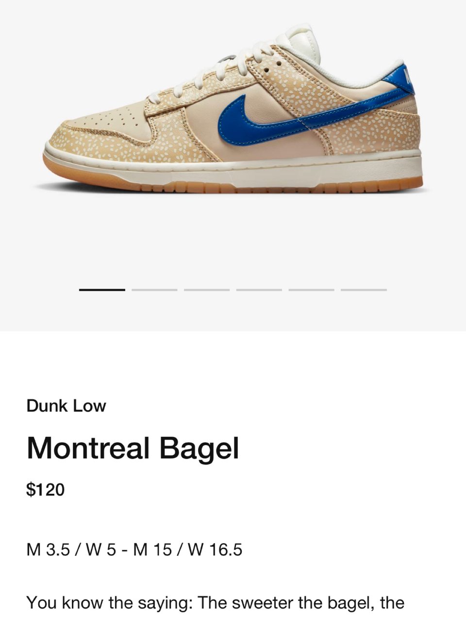 Nike dunk low Bagel