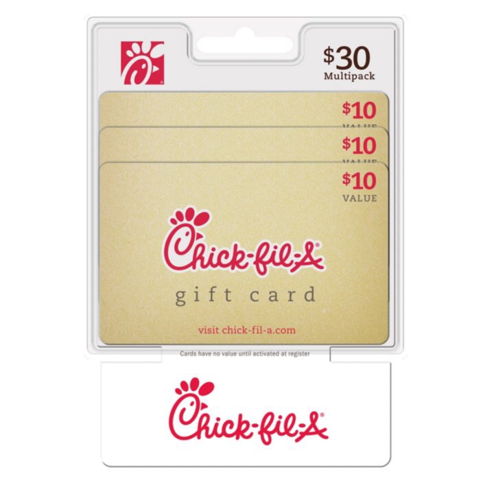 chick-fil-A 价值$30的三张$10礼品卡