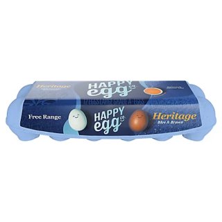 Happy Egg Eggs Heritage Breed Blue And Brown Large - 12 Count - Vons