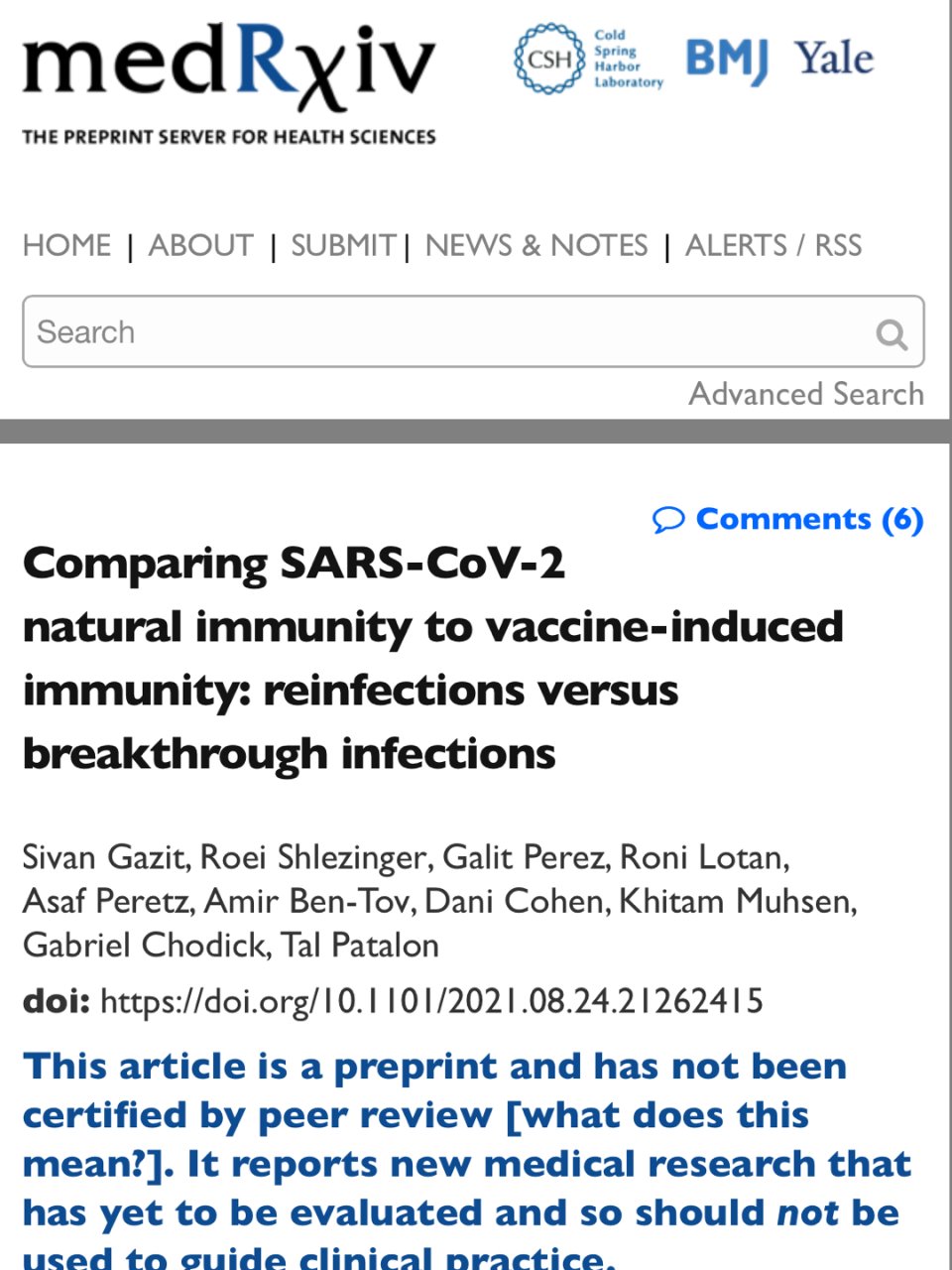 新冠感染后的自然免疫保护比辉瑞疫苗更能预...