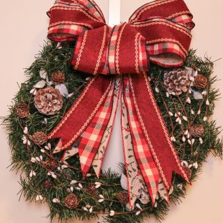DIY Wreath 第一次做圣诞花环...