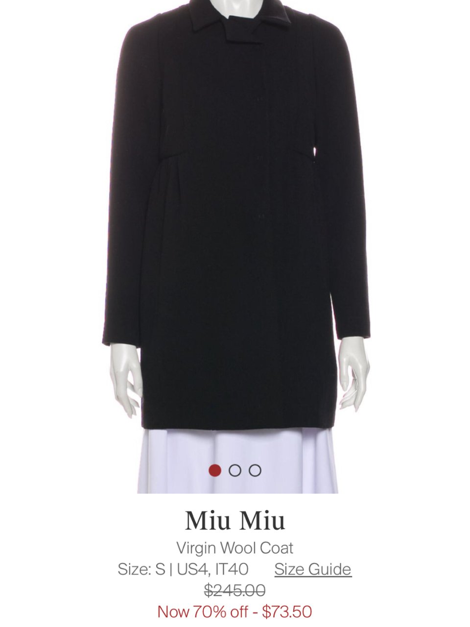$67买了Miu Miu大衣...