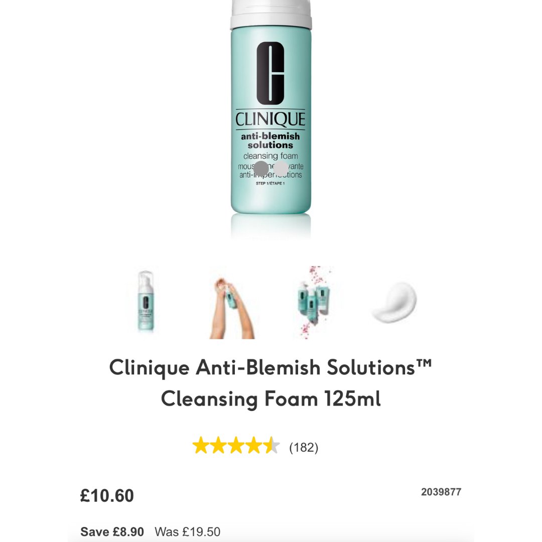 Clinique Anti-Blemish Solutions Cleansing Foam 125ml - Boots