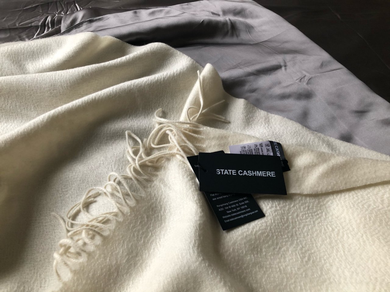 State Cashmere,Cashmere Fringe Throw Blanket – StateCas