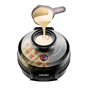 Chefman Belgian Waffle Maker, Patented No Overflow Perfect Pour Volcano Waffle Iron for Mess-& Stress-Free Waffles 华夫饼机
