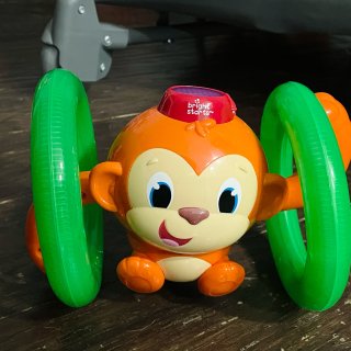 Bright Starts Roll & Glow Monkey Crawling Baby Toy with Lights and Sounds for 6 Months and up : Toys & Games