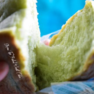 层层拉丝，柔软无敌，天然酵母绿茶面包...