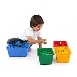 Tot Tutors Kids' Primary Colors Small Storage Bins, Set of 4 @ Amazon