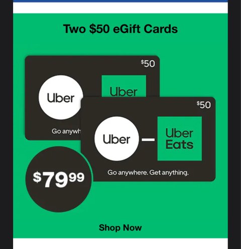 Costco Uber Eats $79.99 | 社区精选