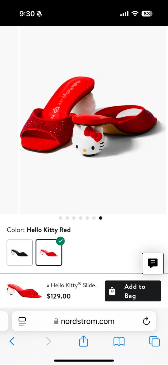 hello kitty 拖鞋 